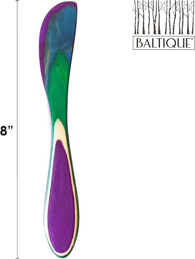 Totally Bamboo Baltique Mumbai Collection 8" Spreading Knife in Colored Birch Wood