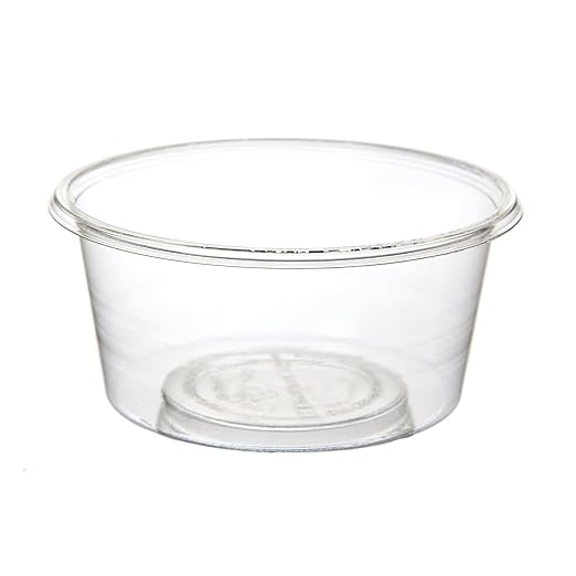 ECO PRODUCTS Compostable 5oz Clear Round Deli Containers, Case of 2000, Meal Prep, Lids Sold Separately, Made from PLA Plastic, A Renewable Material Made from Plants