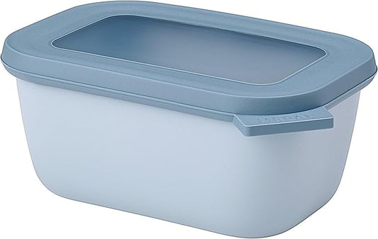 Mepal Cirqula Multi Bowl Rectangular 750 ml Nordic Blue-Food Storage Box-Stackable-Dishwasher Safe, Polypropylene
