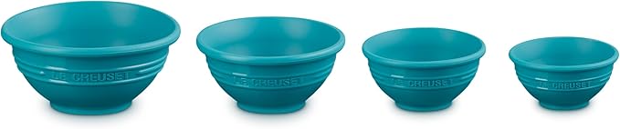Le Creuset Silicone Prep Bowls, Set of 4, Caribbean