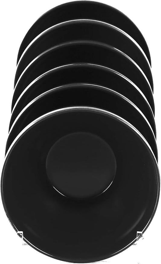 Calypso Basics by Reston Lloyd Melamine Bowl, Set of 6, Black