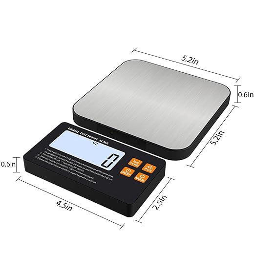 Split Food Scale，3lb Stainless Steel Kitchen Scales Digital Weight Grams and Ounces, Digital Food Scales for Kitchen，with Magnetic, Digital Scale for Food