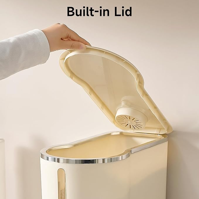 Rice Dispenser, Rice Storage Container with Measuring Cup for Kitchen Pantry Household, Cereal Dry Food Storage Containers Airtight, Sealed Moisture Proof, 22 Lbs