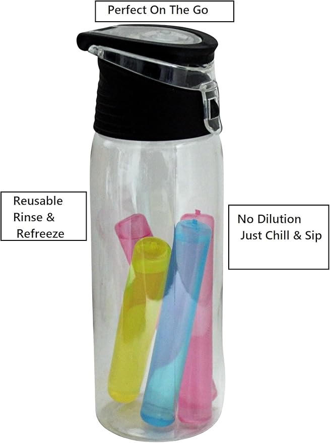 Reusable Ice Cube Sticks – Freezable, BPA-Free Cooling Sticks for Water Bottles, Cocktails, and Beverages (12)