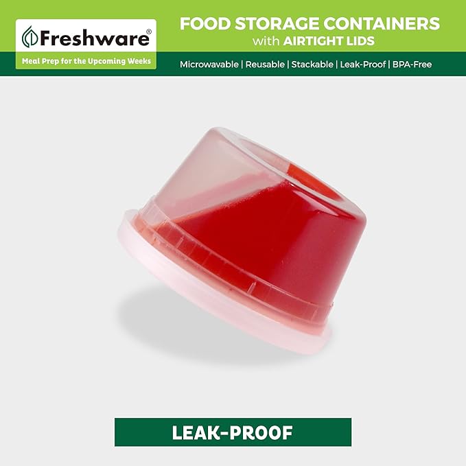 Freshware Food Storage Containers [240 Set] 12 oz Plastic Deli Containers with Lids, Slime, Soup, Meal Prep Containers, BPA Free, Stackable, Leakproof, Microwave, Dishwasher and Freezer Safe