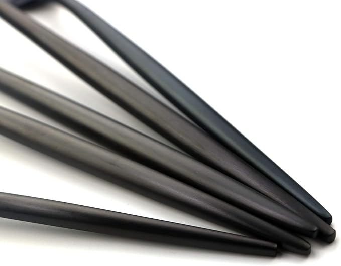 24-Piece Matte Black Handle 18/10 Stainless Steel Silverware Set, Titanium Black Cutlery, Flatware Set for Home & Restaurant, Dishwasher Safe