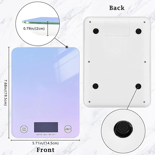 Food Scale Kitchen Scale Food Scales Digital Weight Grams and Ounces Small Electronic Food Scale for Baking Cooking Gradient Purple