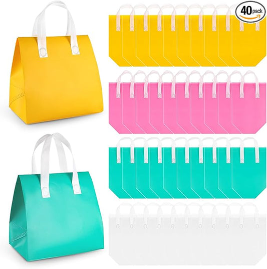 40pcs Insulated Take Away Bags,Thermal Insulation Food Bag for Coffee,Milky Tea,Take-away Dinner,Fresh Seafood,Cold or Warm Food drive for Restaurant,Retail Store or Picnic/BBQ (four colors)