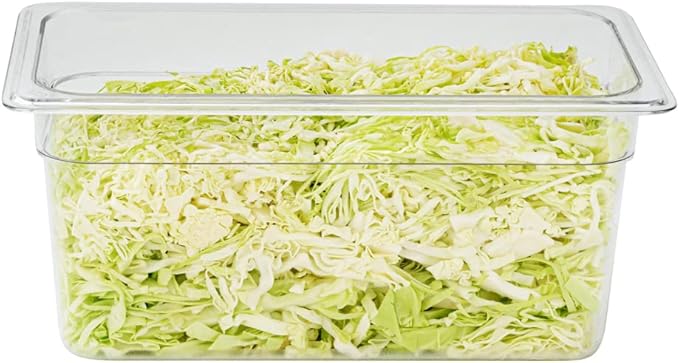 Restaurantware Met Lux 1/3 Size Food Storage Container 1 6 Inch Deep Proofing Box - Rectangle Graduated Measurements Clear Plastic Food Grade Storage Container Dishwashable Lids Sold Separately
