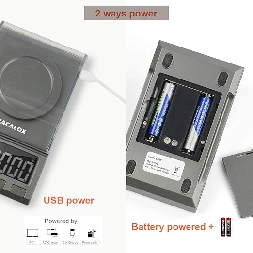 Digital Milligram Scale, 100g x 0.001g NEWACALOX Reloading High Precision Jewelry Scale,Portable Jewelry Scale with...