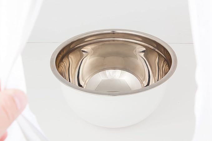 Now Designs Matte Coated Steel Mixing Bowls, White, 5 qt, 3 qt, 1.5qt, Set of 3