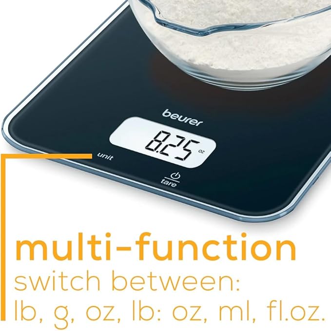 Beurer KS19 Multi-Function Digital Kitchen Scale, Garden Scale, Nutrition Scale, for Cooking and Baking, Keto Diet and Weight Loss, Digital Display with Tare Function, Precise Measurement max 11lbs