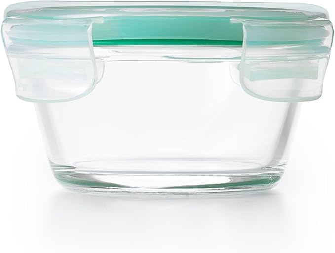 OXO Good Grips Smart Seal , 12 Piece Glass Container Set,Clear,Blue