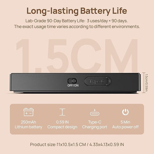 Mini Coffee Scale with Timer, 2kg/0.1g Accurate Espresso Scale, Long-Lasting Type-C Rechargeable Power, 0.59 Inches Thick for Espresso, Pour Over, Drip (Black) (1)