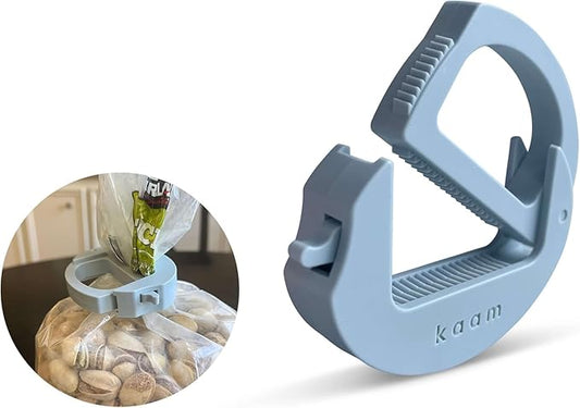 bag clip, chip clip, food clip, bread clip | heavy duty, adjustable, one size fits all, stackable, magnetic, fridge & freezer safe, hook-able,built to last, ergonomic (Dreamy Sky, 1 Pack)
