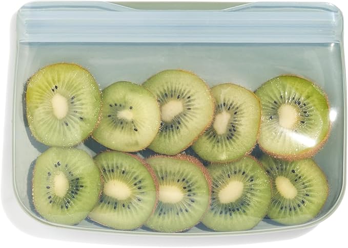 W&P Porter Silicone Reusable Storage Bag, Sandwich (10oz Flat), Sage, Food Storage Container, Microwave and Dishwasher Safe, Easy Cleaning