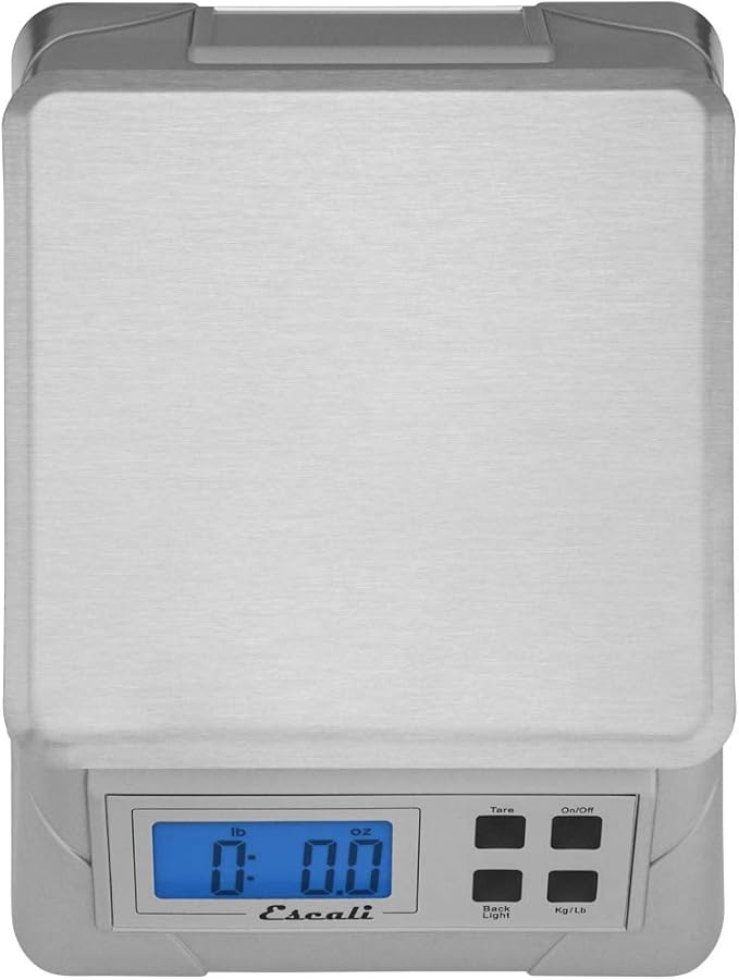 Escali Alimento 136DK Digital Kitchen Scale, Elite Food Measuring to The Gram with Removable Stainless Steel Platform and LCD Display, Baking and Cooking Made Simple