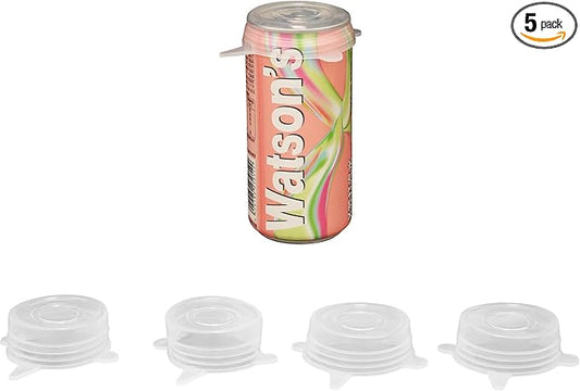 Extra Small Silicone Stretch Lids 2 Inch 5 pack Same Size Reusable Silicone Jar Cover to Fit 2 Inch to 2.4 Inch Cans Cups Bottles