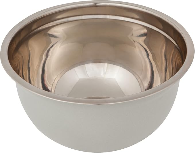 Now Designs Matte Coated Steel Mixing Bowls, Fog Gray, 5 qt, 3 qt, 1.5qt, Set of 3