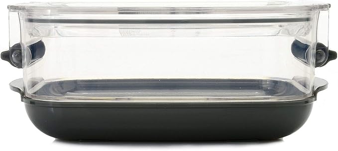Progressive International Prepworks ProKeeper Food Storage Container Set, 3 Piece, Clear Containers with Gray Sealed Tight Lids