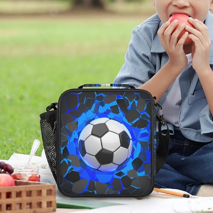Football Lunch Bag Personalized Insulated Lunch Bag Reusable Lunch Box Picnic Travel Lunch Tote Bag Snack Bag