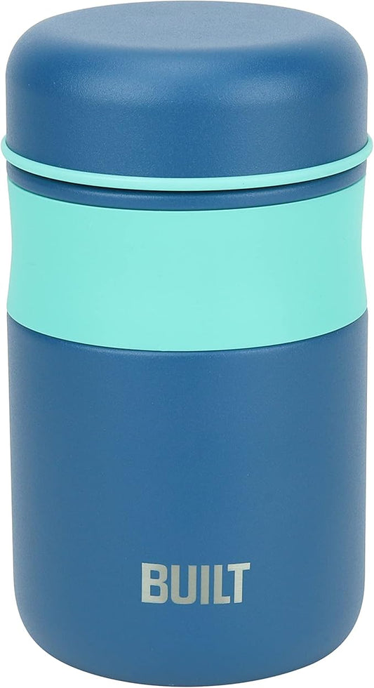 BUILT 16 Ounce Vacuum Insulated Food Jar Tumbler Double Wall, Twilight Blue