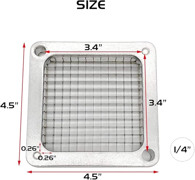 Commercial Vegetable Dicer, Stainless Steel Blade Quick Chopper Machine Easy for Onion Tomato Pepper Potato(1/4")