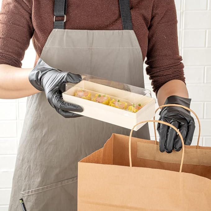 Restaurantware LIDS ONLY: Taipei 7.5 Inch Rectangle Long Straight Lids, 100 Plastic Lids For 18 oz Rectangle Long Straight Wooden Containers - Containers Sold Separately, Clear Plastic Lids
