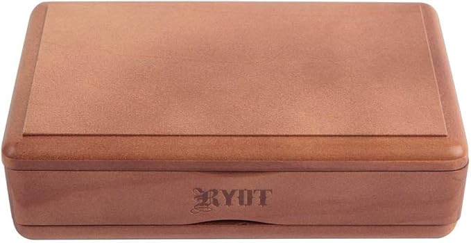 RYOT 4x7” Solid Top Box in Walnut| Premium Wooden Box Perfect for Sifter - Monofilament Mesh Screen - Glass Base Tray - Prep Card - Pollen Catcher