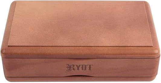 RYOT 4x7” Solid Top Box in Walnut| Premium Wooden Box Perfect for Sifter - Monofilament Mesh Screen - Glass Base Tray - Prep Card - Pollen Catcher