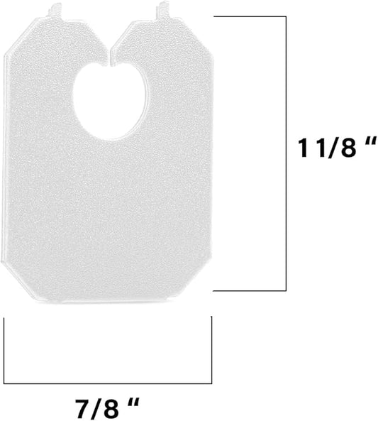 MT Products White Plastic Bread Clips 7/8" x 1 1/8" - Disposable Bread Ties - Pack of 100