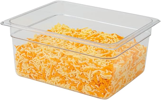 Restaurantware Met Lux 1/2 Size Food Storage Container 1 6 Inch Deep Proofing Box - Rectangle Graduated Measurements Clear Plastic Food Grade Storage Container Dishwashable Lids Sold Separately