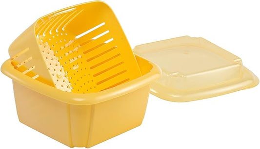 Hutzler Box Berry Keeper, 1 quart, Yellow