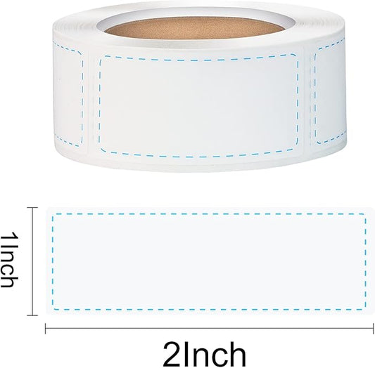 300pcs Removable Freezer Labels, Yoget 1 x 2 Inch Food Storage Stickers, Refrigerator Freezer Paper Label Easy Clean Leaves No Residue, Blue Food Labels Roll