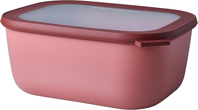 Mepal - Rectangular multifunctional bowl - Food storage container with lid - Suitable as an airtight container for refrigerator, microwave & freezer - 3000 ml - Vivid mauve