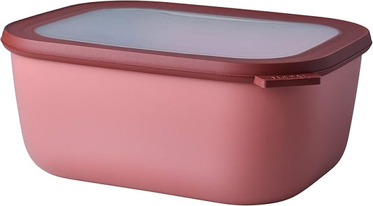 Mepal - Rectangular multifunctional bowl - Food storage container with lid - Suitable as an airtight container for refrigerator, microwave & freezer - 3000 ml - Vivid mauve