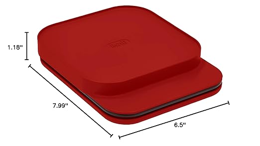Mensura Kitchen Scale Accurate Measurements Made Effortless - Experience Precision Cooking with Battery - Powered Convenience - Requires 3 AAA Batteries for Reliable Performance (Red)
