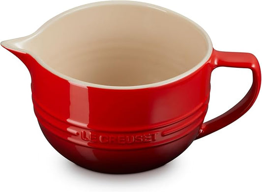 Le Creuset Stoneware Signature Batter Bowl, 3.25qt., Cerise