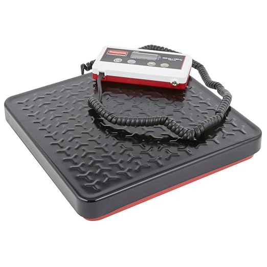 Rubbermaid Commercial Products Digital Receiving Scale, 400-Pound Capacity, Heavy-Duty Non-Skid Shipping and Postal Scale, Food Scale for Kitchen/Restaurant