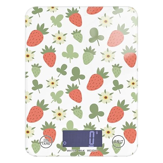 Food Scale Kitchen Scale for Baking Cooking Digital Food Weighing Measuring Scale Small Waterproof Electric Food Scale Strawberry