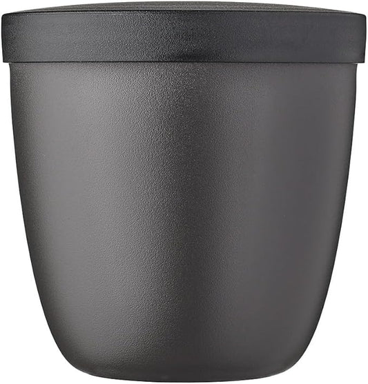 Mepal – Snackpot Ellipse – Food Container for Storing and Transporting Snacks - Suitable for Freezer, Microwave & Dishwasher - 500 ml – Nordic Black