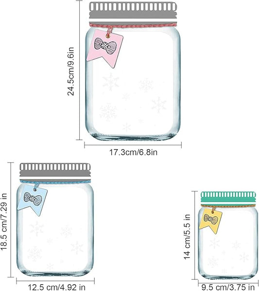 Enkrio 45Pcs Mason Jar Zipper Bags Resuable Snack Bags Portable Food Storage Snack Zipper Bags for Kitchen Travel Camping Picnic Organizer (15S 15M 15L)
