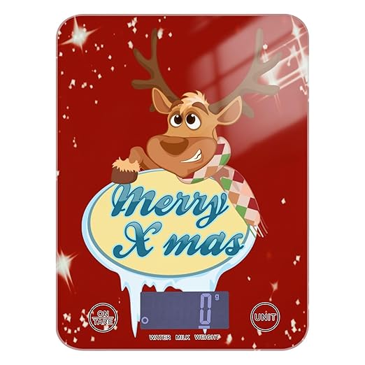 Food Scale Kitchen Scale Food Scales Digital Weight Grams and Ounces Small Electronic Food Scale for Baking Cooking Christmas Moose Reindeer
