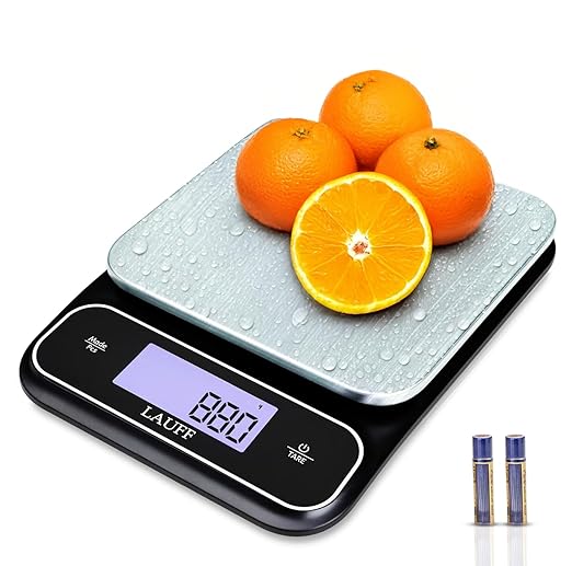 Digital Food Scale, Weighs up to 22lb, Digital Kitchen Scale with 0.01oz/1g Graduation,10kg Capacity, Waterproof Digital Kitchen Scale for Baking & Meal Prep with LCD Display