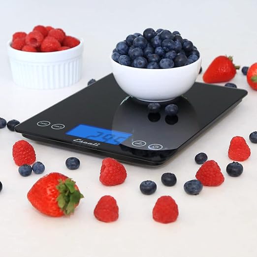 Escali 2210IB ArtiXL Extra-Large Glass Digital LCD Display Kitchen Scale, Measures Liquid and Dry Ingredients, Tare Function, 22lb Capacity, Black