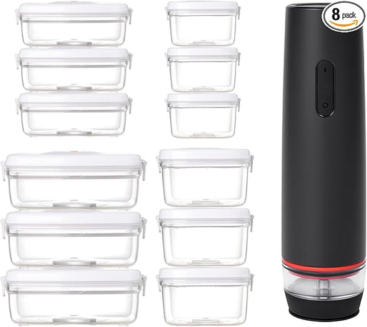 Vacuum Seal Food Storage Containers, Leakproof, Freshness, BPA-Free Kitchen Organizers, Ideal for Fruits, Veggies, Meats, Leftovers, Dishwasher Safe (0.6Lx3+1.5Lx3+1Lx3+2Lx3)