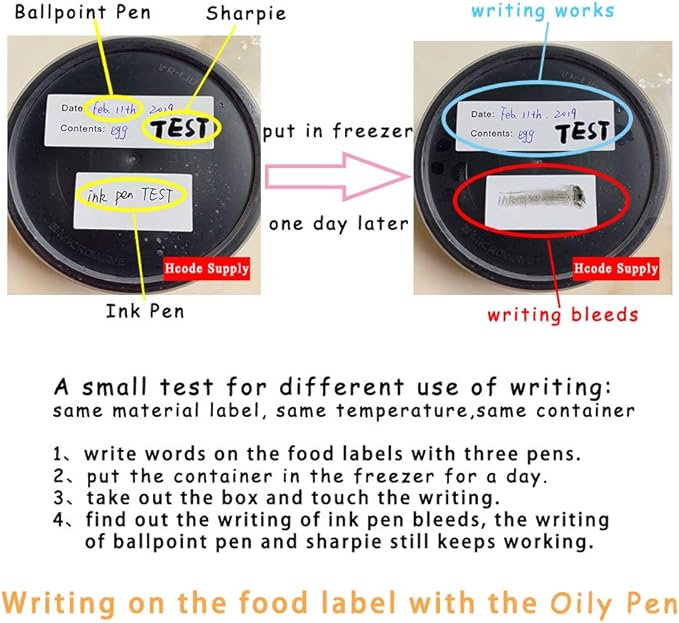 2 x 3'' Self-Adhesive Removable Freezer Food Labels- Easy Clean Leaves No Residue- Cooler Food Storage Freezer Stickers Plastic Paper Perfect for Reusable Containers 2 Roll