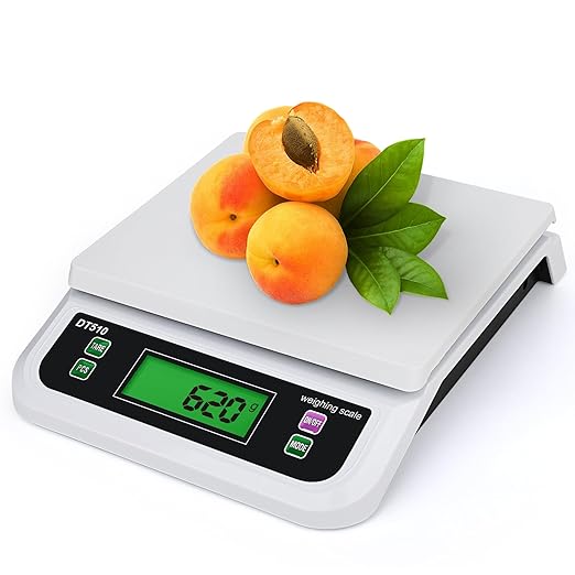 Large Commercial Food Scale,66LB Digital Kitchen Scale, Bakers Counting Scale, with Tare Functio,Baking Scales for Kitchen, LCD Display, Food + Scales, g/oz/lb/kg/tl/ct 6 Unit for Deli Meat