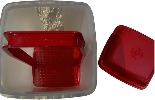 Pick a Deli Container Transparent with Red Lid / 3 pieces/ 2 Liters/BPA FREE