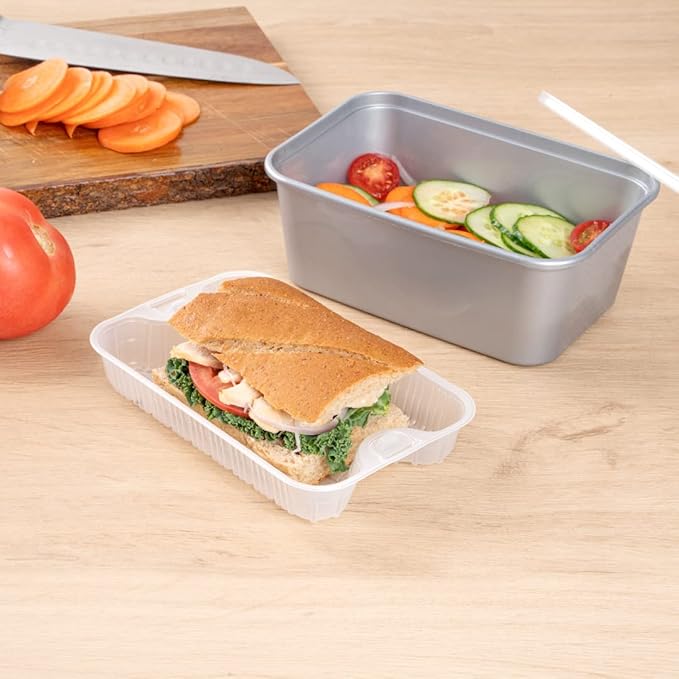 Restaurantware TRAYS ONLY: Futura 10 Ounce Trays For Meal Prep Containers 100 Microwavable Trays For 32 Or 37 Ounce Containers - Containers Sold Separately 1 Compartment White Plastic Food Trays